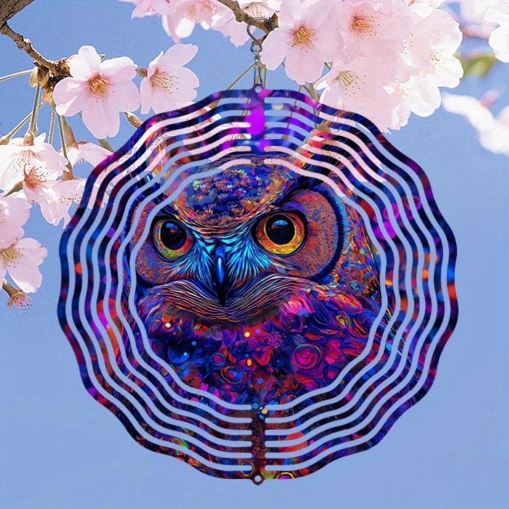 Яркий красочный металлический ветряк для декора сада, патио на открытом воздухе. Батарея не требуется. Подвесное искусство, садовое украшение, скульптура.