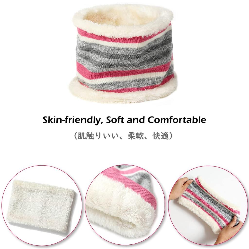 Набор вязаных шапки, шарфа и перчаток TRIWONDER для идеального отдыха на открытом воздухе и путешествий, фиолетовый флис, 3 предмета, шапка, шарф, перчатки, для мальчиков, зима, катание на лыжах, сноуборде, велоспорт,