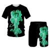 Летние модные мужские футболки, костюмы, персонализированные мужские спортивные повседневные шорты с короткими рукавами и 3D принтом