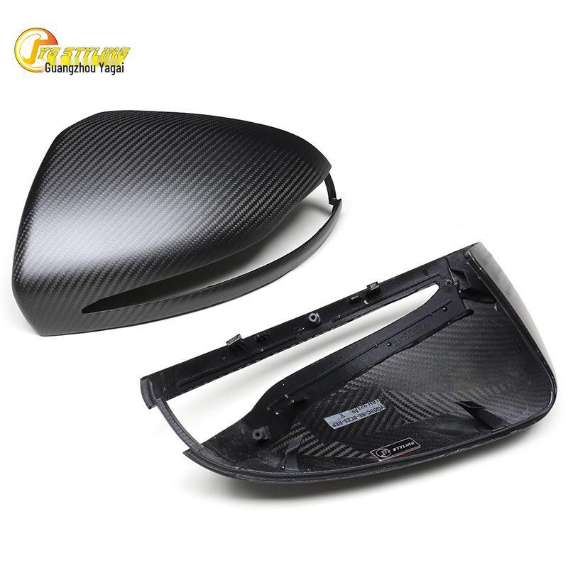 Накладка на зеркало заднего вида из сухого углеволокна для автомобилей с левым рулем Mercedes-Benz B, C, E, S, GLC, GLA, CLA, CLS, W205