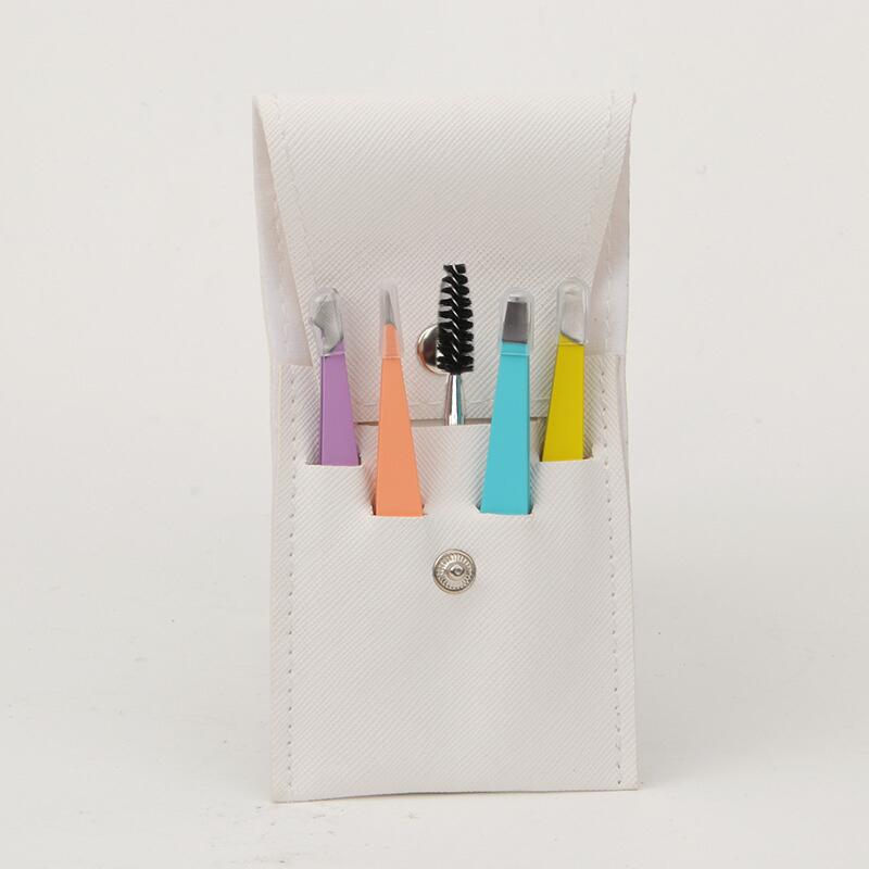 5pcs Eyebrow Hair Removal Tweezers Stainless Steel Eyelash Clip Lash Tweezer Set Eyebrow Forceps Tip Makeup Tools
