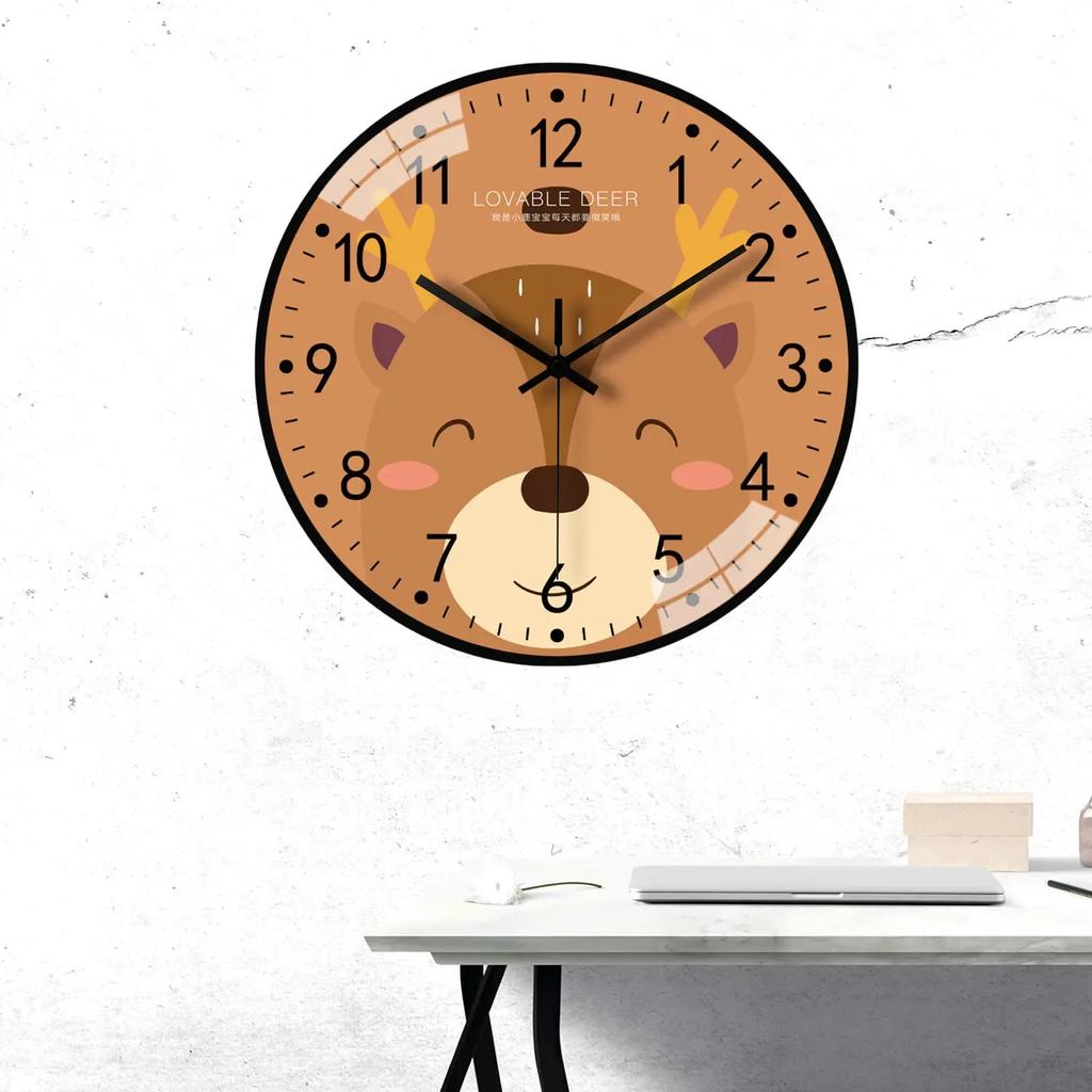 Modern Simple and Minimalist Wall Hung Clock Silent Non-ticking Wall Clock ForStudy Bedroom Living Room Bathroom
