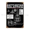Battlestar Galactica Colonial Viper Metal Signs Vintage Customized Wall Cave Bar Cave Designing Tin Sign Poster