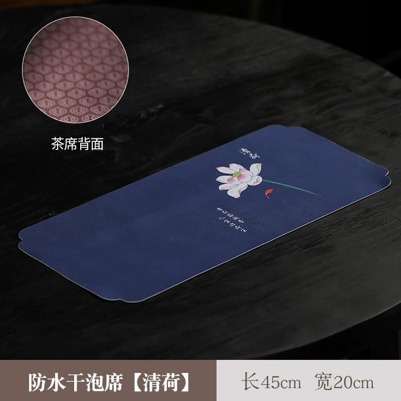 Китайский стиль Китайское чайное полотенце Скатерть Коврик Древняя живопись Водонепроницаемый Впитывающий Стол Чайная ткань Аксессуары для чайного набора Новый