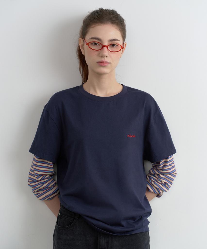 ROLAROLA Layered Stripe T-Shirt Navy