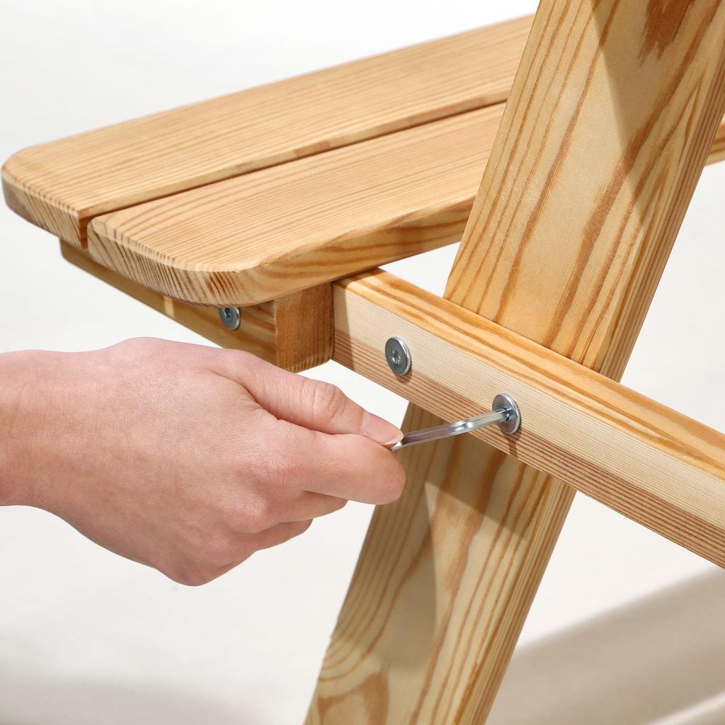 KADAX Садовая скамейка Деревянная скамейка для детей со столом Столиком Для сада