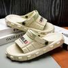 Модные мужские сандалии Нескользящие шлепанцы для мужчин Трендовые универсальные сандалии на платформе Износостойкие Дышащие Индивидуальные Классические Новинка