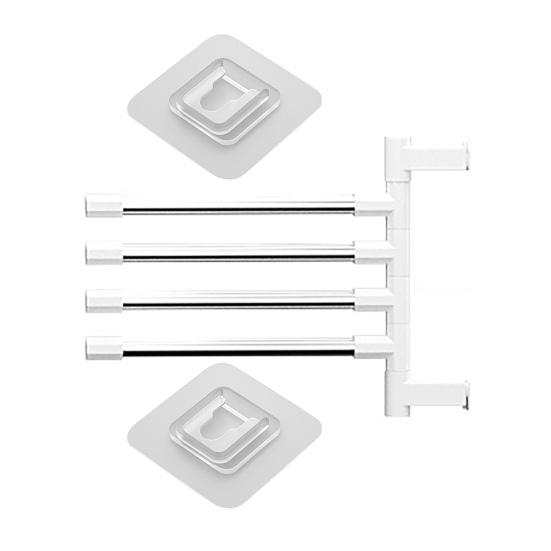 Вешалка для полотенец Универсальная антикоррозийная прочная многорычажная поворотная вешалка для ванной комнаты с несколькими рычагами Вращающаяся вешалка для полотенец