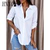 Women's Fashion Casual Autumn Winter Solid Color Print Long Sleeve POLO-Neck Blouses & Shirts