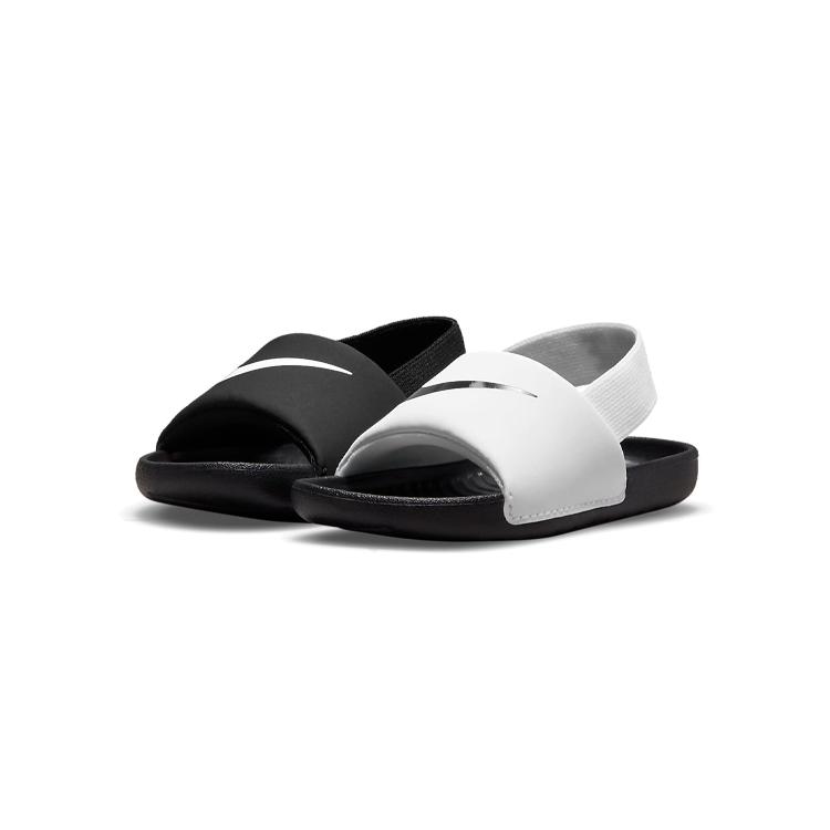 Nike Kawa Slide Низкие кроссовки для малышей Черно-белые Младенцы и малыши DM0974-100