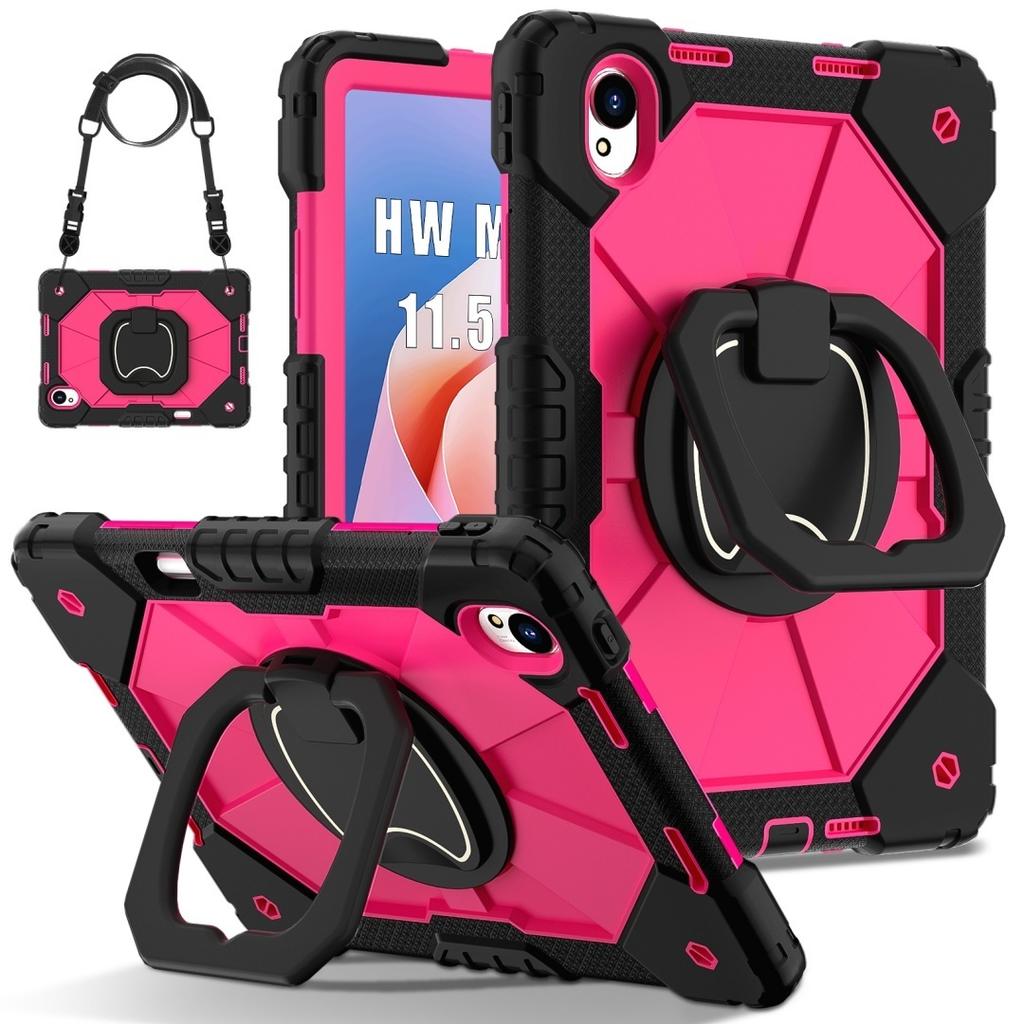 Для Huawei MatePad 11.5 S. Вращающаяся на 360° рукоятка, прочная защитная подставка TPU+PC 3 в 1, противоударный чехол для планшета и ПК