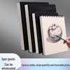 Thickened Black Card Sketchbook for Students - Blank Art Kraft Paper Drawing Book for Beginners, Sizes A3/A4/A5/A6