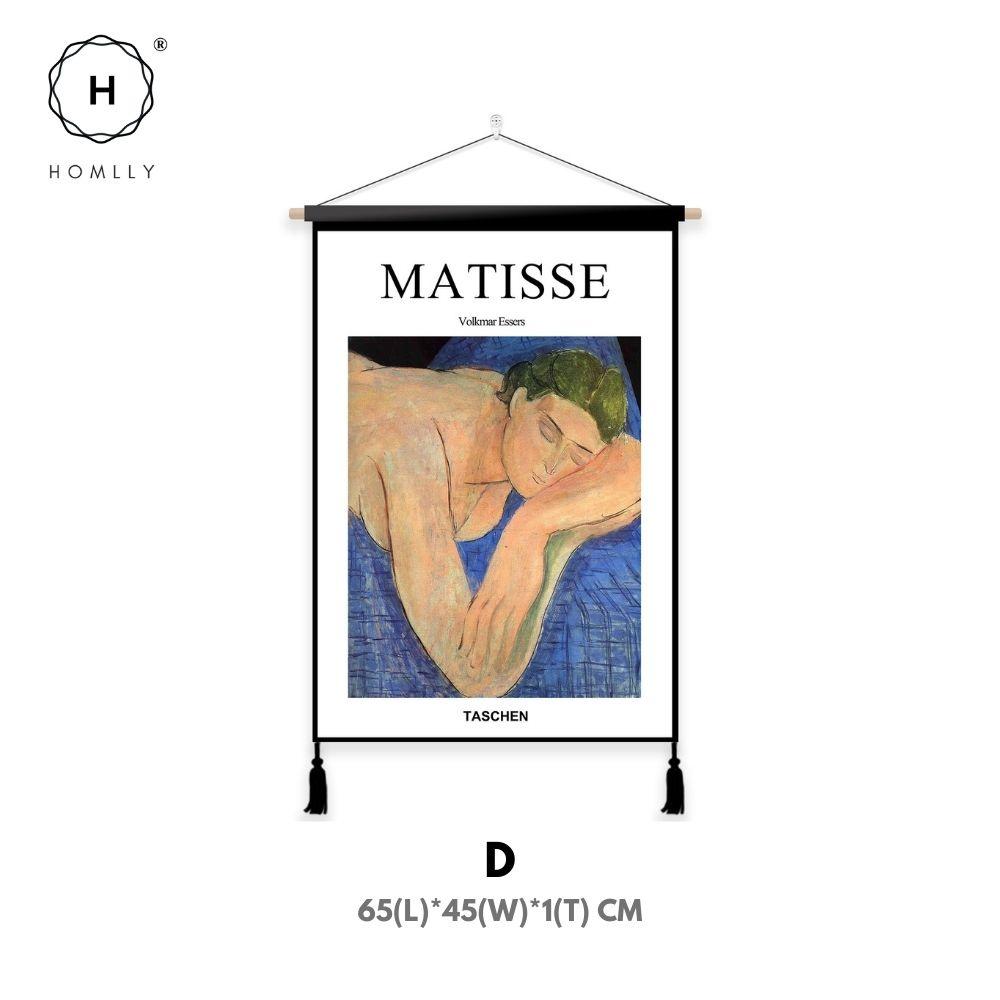 HOMLLY Matisse Mid Century Modern Home Wall Hanging Tapestry Painting