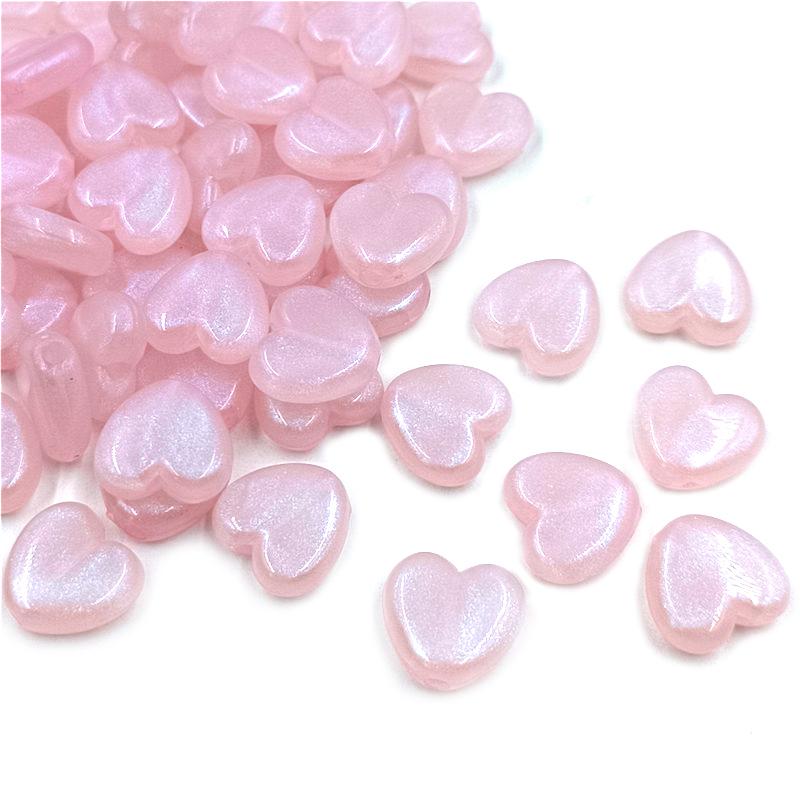 Material Round Pendant Charms Bowknot Rabbit Flat Love Heart Beads 10Pcs Fluorescent Handmade DIY Jewelry Accessories Arcylic Fashion Accessories
