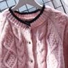 Fried Dough Twists Cardigan Sweater Coat Women Loose Spring Korean Foreign Long Sleeved Knitting Cardigan Sweater Female Tops