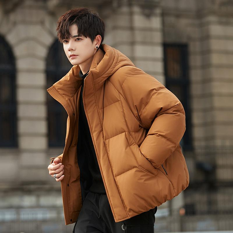 Couple Down Jacket Men's Bread Jacket Winter Thickened Warm New Teen Hooded Jacket Men