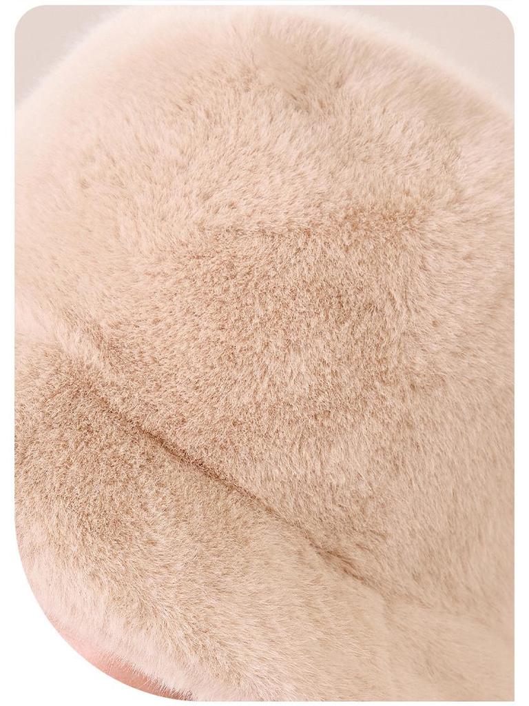 Женская плюшевая шляпа-рыбачка из искусственного меха - Теплая, стильная и универсальная для осени и зимы