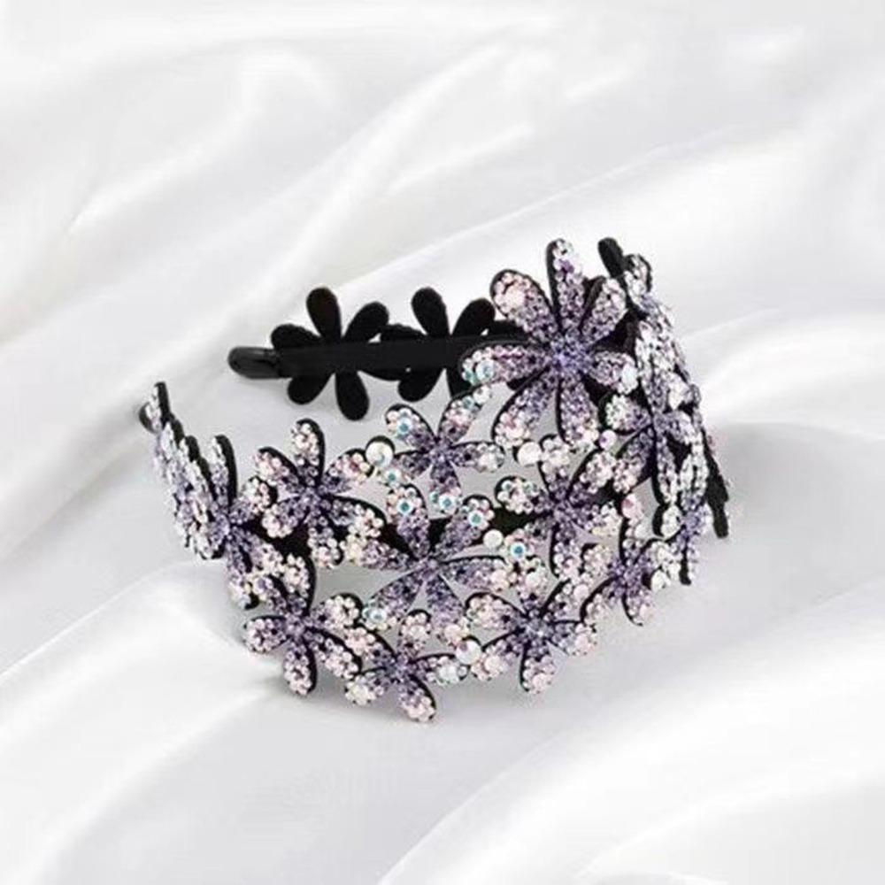 Anti-slip Hairband Flower Hair Clips Elegant Headband for Girl