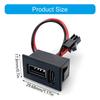 USB Type C female socket, утопленная, 2 порта, сменный разъем для зарядки ламп и различных электронных устройств