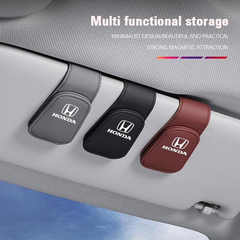 Car Glasses Storage Holder Auto Sun Visor Glasses Clip For Honda Civic Fit Jazz Accord Pilot CRV Odyssey Passport City Shuttle