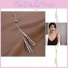 Chic Triangular Titanium Steel Clavicle Necklace For Women Modern Geometric Fashion Jewelry