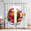 2 Pack Cool Basketball 3D Printed Curtains Suitable for Bedroom Living Room Club Decorative Curtains Home Decor