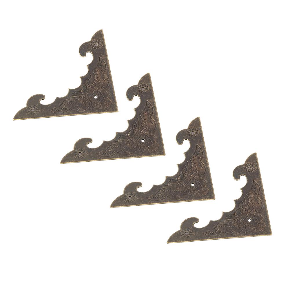 12 шт. деревянная шкатулка для ювелирных изделий подарочный футляр бронзовые угловые декоративные протекторы защитная крышка S