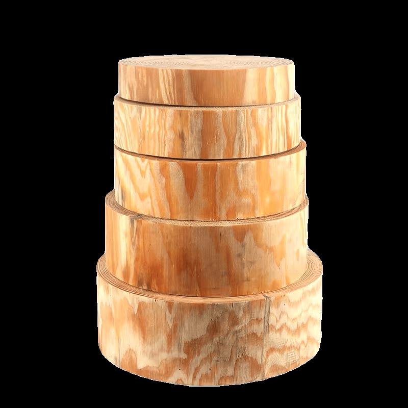 Qīwēi Solid Pine Wood Round Chopping Board