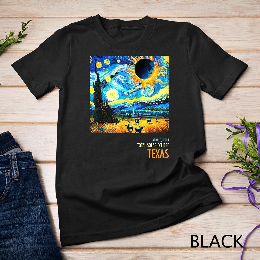 Men's Cotton T-shirt Summer Casual Graphic Tee Short Sleeve Total Solar Eclipse 2024 Texas T-Shirt Unisex T-shirt