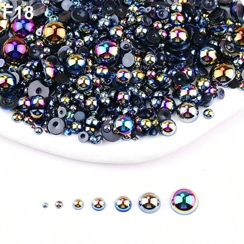 1000 шт. Смесь 2-8 мм, Красивые AB, Не-AB, Радужные цвета Жемчужины полукруглой формы с плоской задней частью, Разноцветные Кристальные драгоценные камни Не термофиксация Стразы для ювелирных изделий DMC
