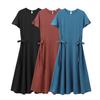 Autumn Fashionable Draping Midi Dress - European & American Style, French Design, Women's Clothing In Stock.