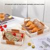 with Handles Woven Serving Basket Washable Imitation Rattan Fruit Plate  Kitchen Storage