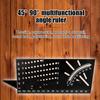 Yousheng Multifunctional Aluminum Alloy Angle Ruler 45/90 Degrees Angle Measuring Marking Drawing Gauge Carpentry Woodworking Tools