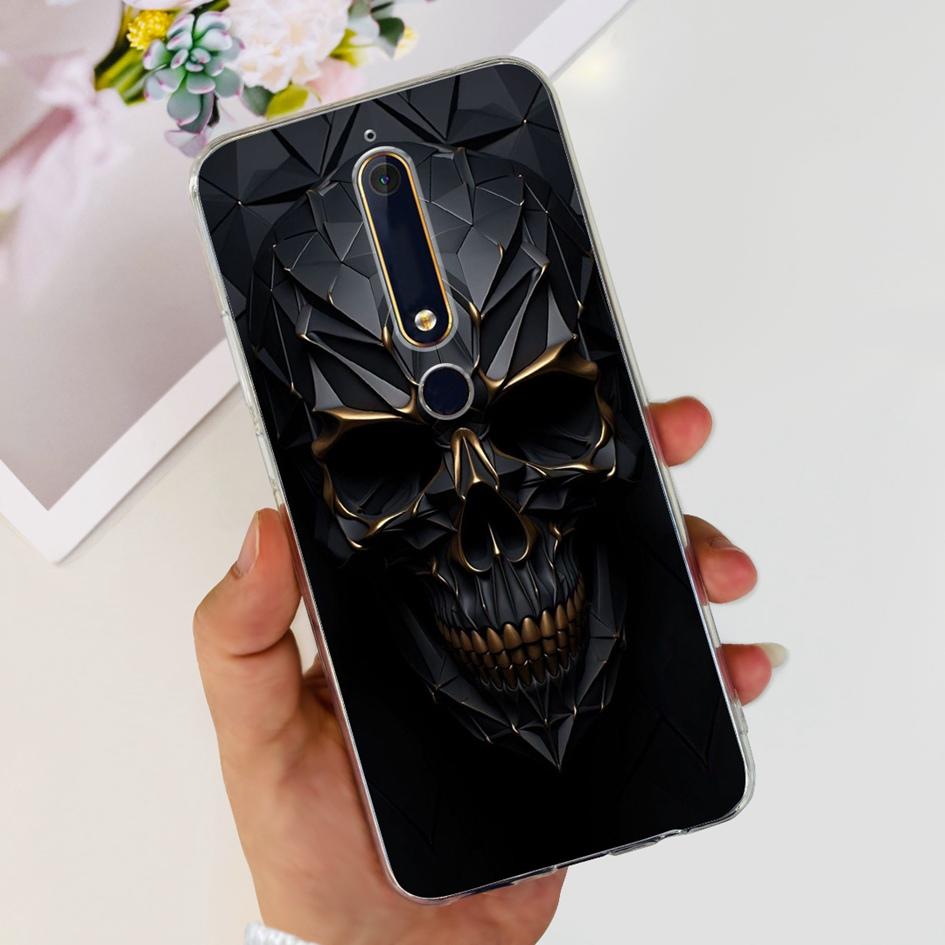 For Nokia 6 2018 Case Fashion Flower Soft Silicone Bumper For Nokia 6.1 Cover TA-1043 TA-1045 TA-1054 TA-1050 TA-1068 Phone Case