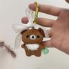 Мультяшные мини-игрушки из плюша Rilakkuma с клевером, подвески для рюкзака, аниме-аксессуары, брелоки, мягкие набивные куклы, украшения, подарки для друзей