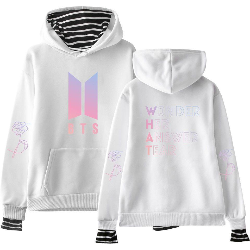 Kpop Love Yourself Bts Bangtan Boys Толстовка Худи Карманный Свитер Унисекс