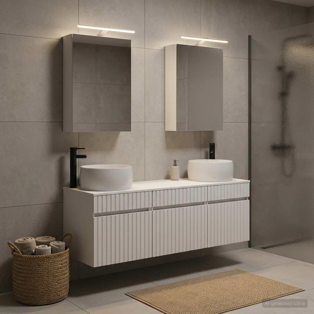 Bathroom Cabinet Set 5 pcs White 50 x 14.5 x 70 cm