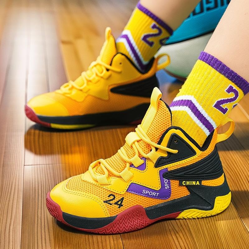 Кеды на пуговицах для мальчиков и девочек, детские баскетбольные кроссовки, осенние кожаные кроссовки, звук трения о корт, отскок