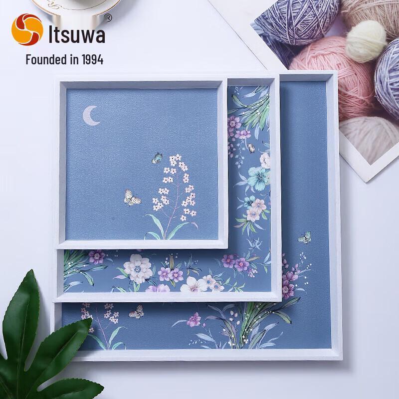 Wuhe Floral Pattern Melamine Square Serving Tray