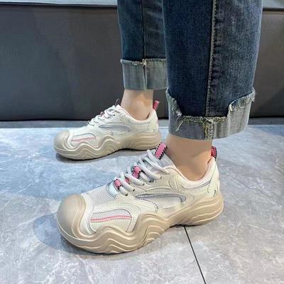 2024 Горячая Распродажа Туфли для женщин на шнуровке Женская вулканизированная обувь Осенняя дышащая сетка смешанных цветов Плоская повседневная офисная женская обувь