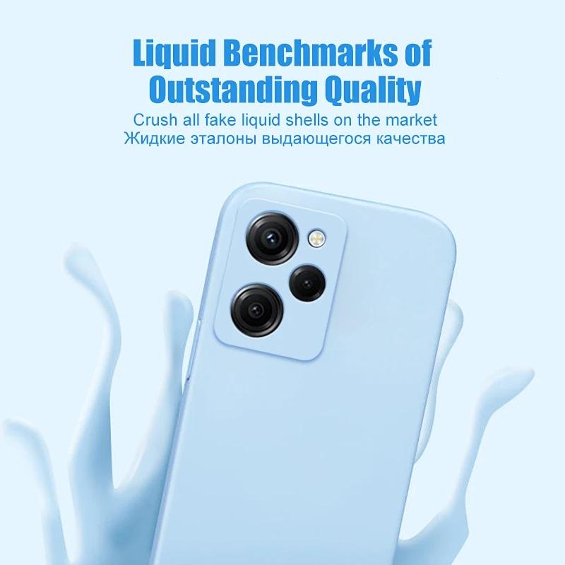 Poco X5 Pro Case Square Liquid Silicone Camera Lens Protector Phone Case For Xiaomi Poco X5 X 5 Pro X5Pro Pocox5 Pro Soft Cover