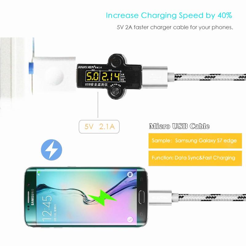 Data Wire Charging Micro USB Cable 2M 3M Fast Charger Cord for Asus Zenfone 3 Laser Max Selfie Deluxe 4 5 6 Asus Zenpad 7.0 8.0