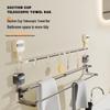 3rd Gen Suction Cup Corner Towel Rack: Punch-Free Telescopic Bar for Bathroom & Kitchen Storage