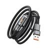 60-ваттный кабель USB C для быстрой зарядки со светодиодной подсветкой, различные порты, оплетка из алюминиевого сплава, подходит для ноутбука, планшета, телефона