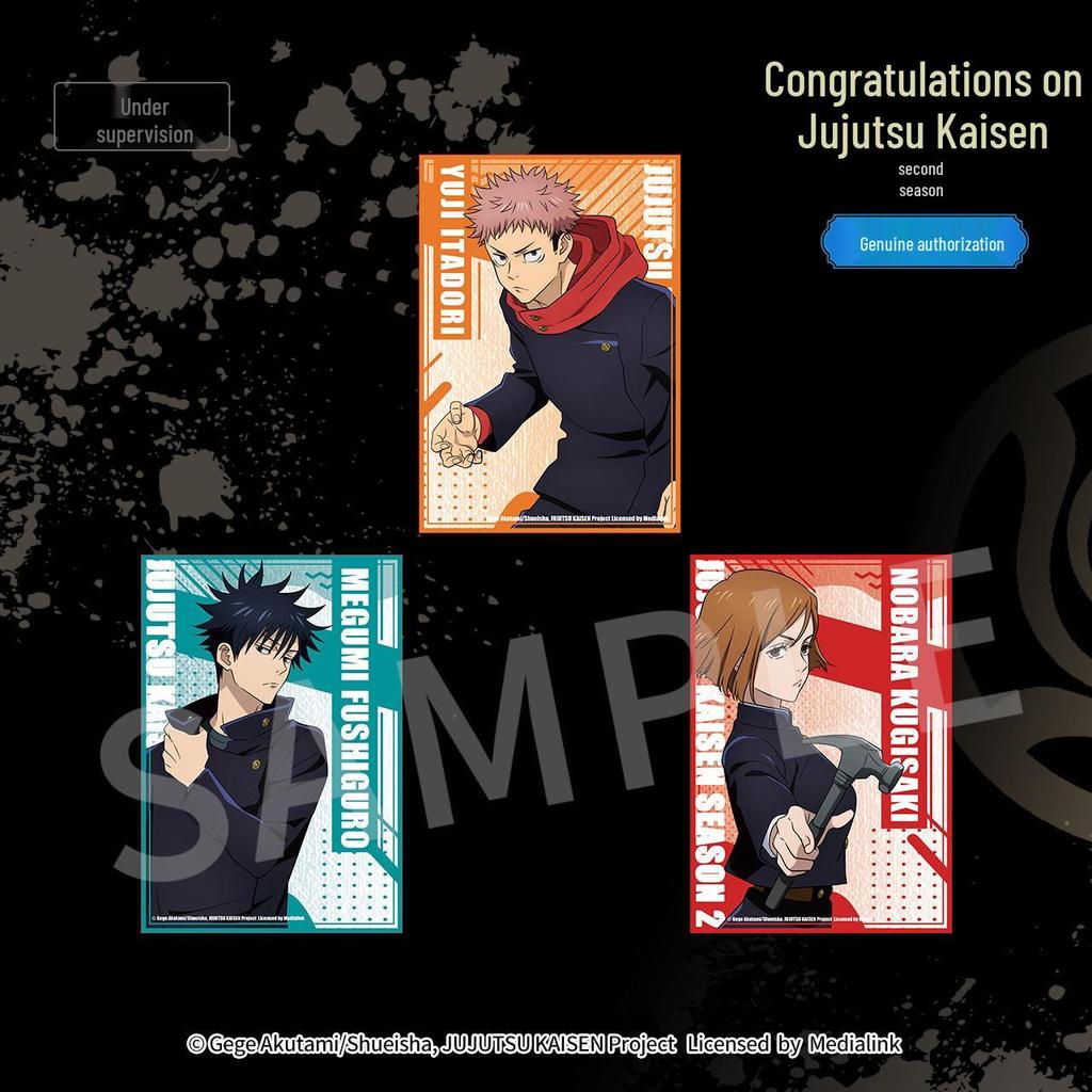 Аниме-товары Jujutsu Kaisen: Лазерное искусство Годжо, Гэто и Итадори из арок «Скрытый инвентарь» и «Проклятое чрево»