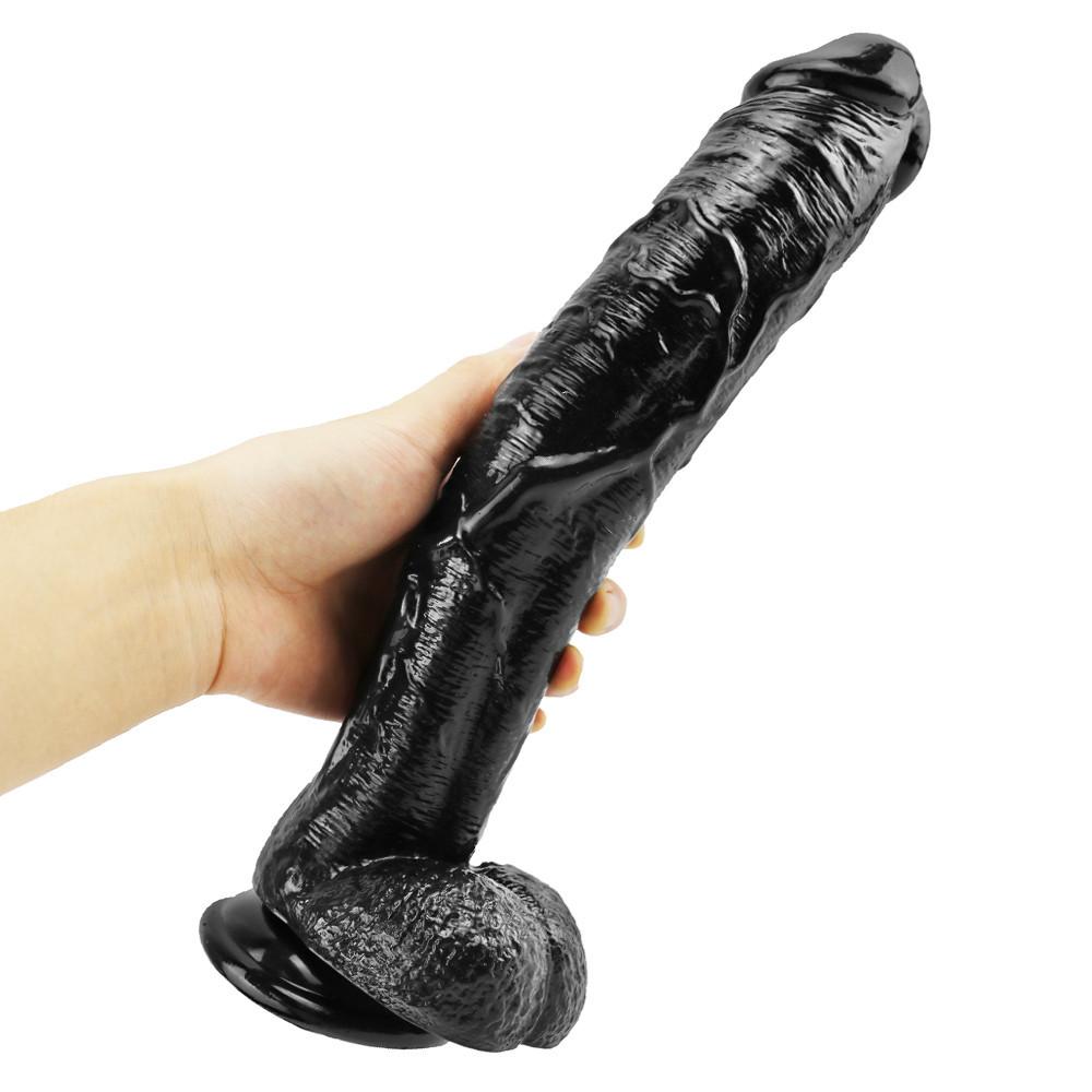 Черный огромный реалистичный фаллоимитатор с присоской, большой искусственный член, пенис, Анальная пробка для женщин, мужчин, геев-эротическая игрушка для секс-шопа для взрослых