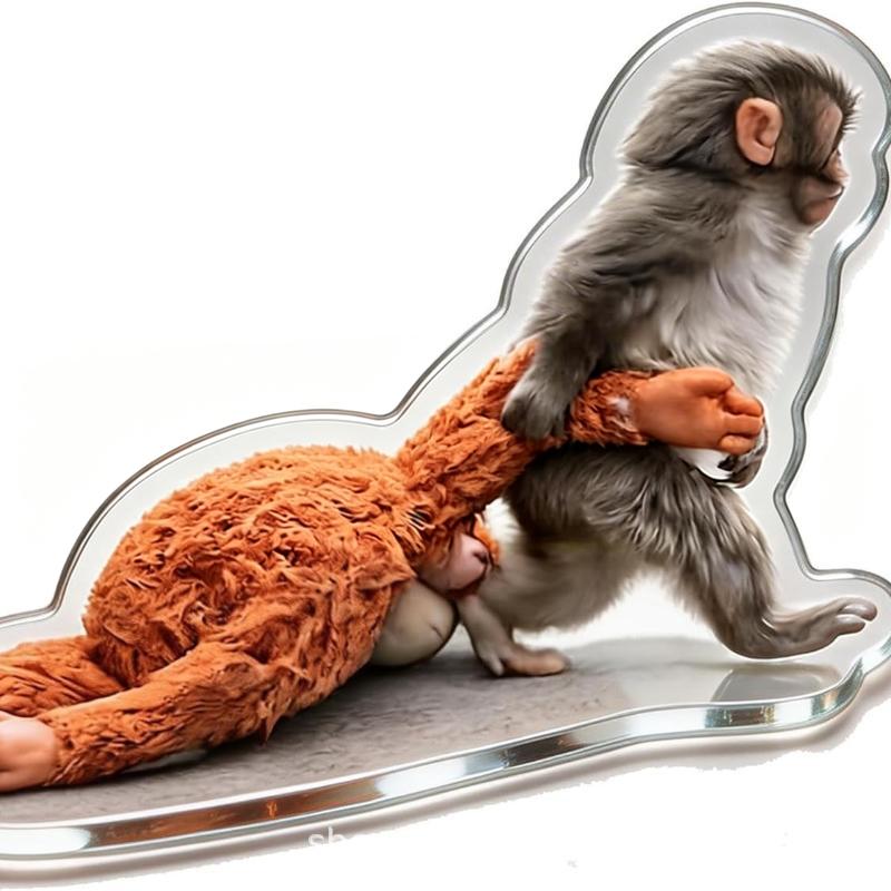 Boxing Monkey Refrigerator Magnet Set Protective Animal Fridge Magnets for Home Kitchen Office Locker Decorative