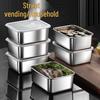 Герметичный контейнер для хранения продуктов из нержавеющей стали с крышкой для приготовления еды, хранения в холодильнике и использования на пикнике