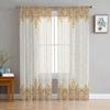 Bohemian Retro Ethnic Tulle Curtains for Living Room Bedroom Modern Kitchen Sheer Curtains for Voile Curtain