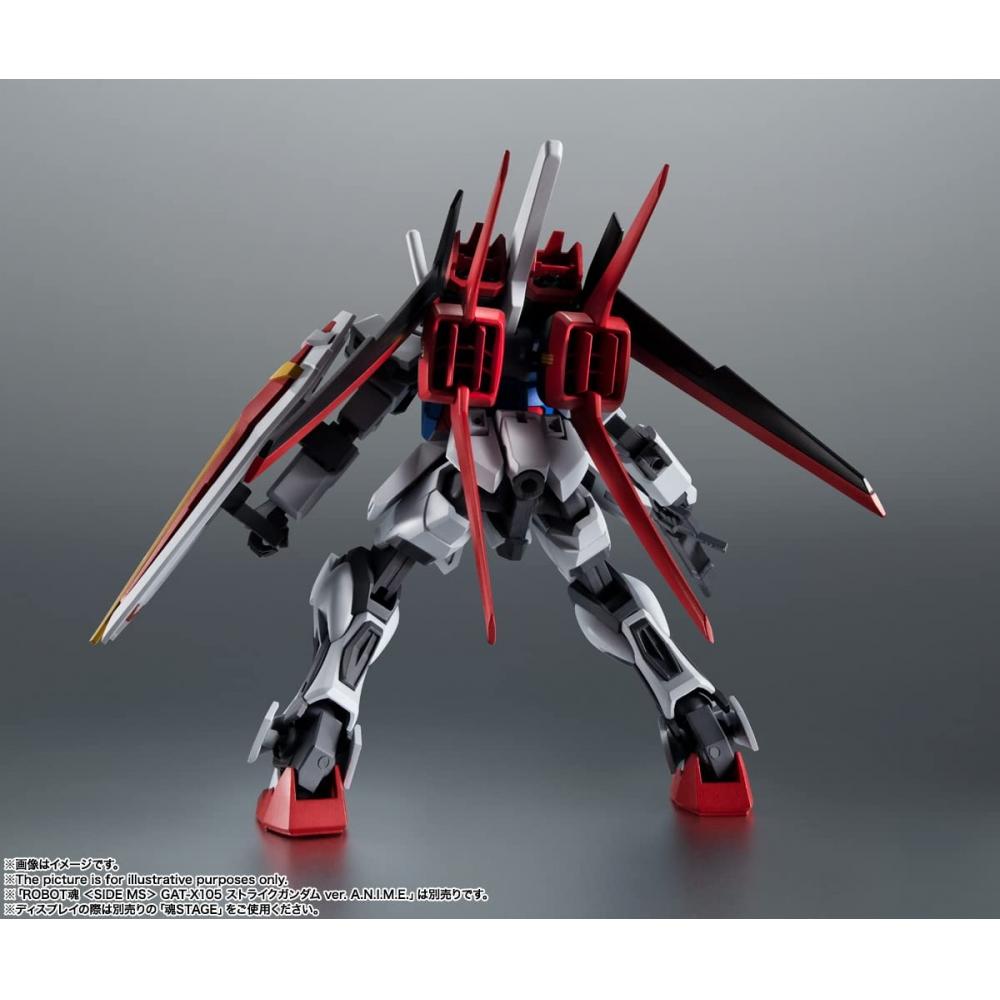 Bandai SPIRITS ROBOT Spirits Mobile Suit Gundam SEED [SIDE MS] AQME-X01 Ale Striker & Effect Parts Set Ver. A.N.I.M.E. Approx. 150mm PVC&ABS Painted M